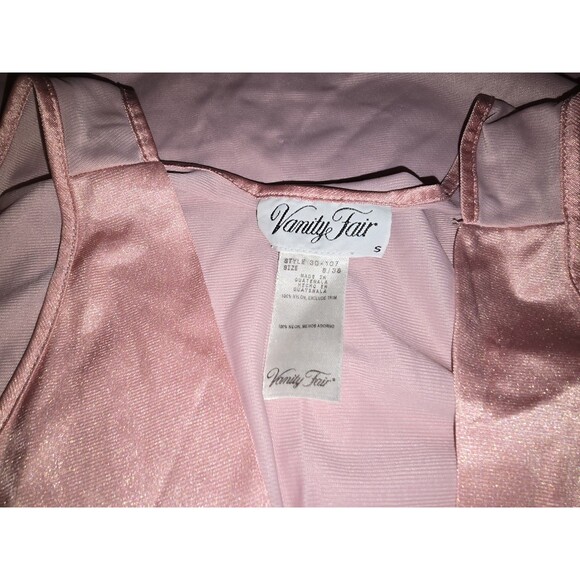 Vintage Vanity Fair Sissy Soft Nylon Embroidered Appliqué Pink Nightgown Small - Picture 3 of 4